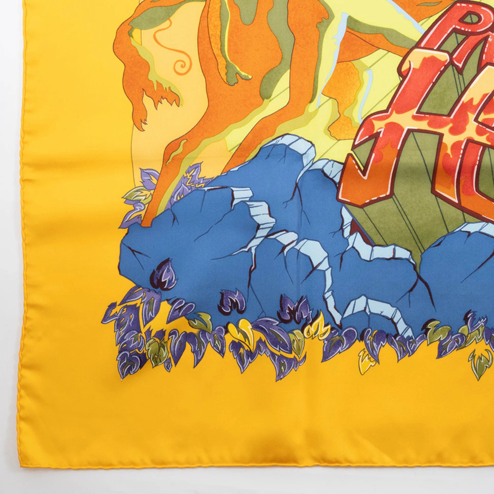 HERMES Yellow Silk Scarf - Picture 6 of 16